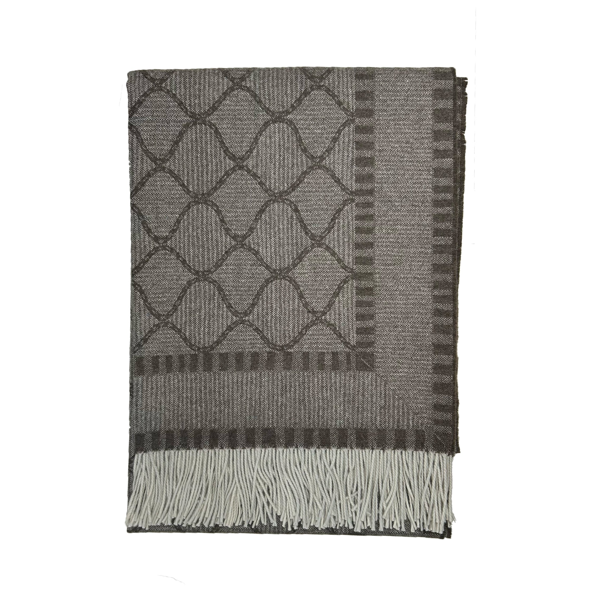 Wavy Trellis Throw Chocolate