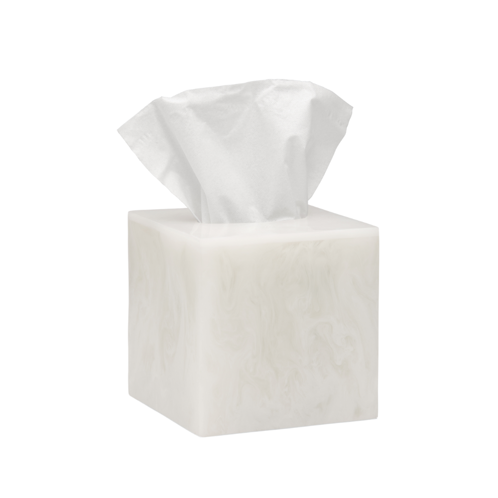 Abiko Tissue Box Pearl White