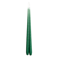 Evergreen Tapered Dinner Candle Hanging Pair