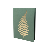 Gold Leaf Card Fern Pine