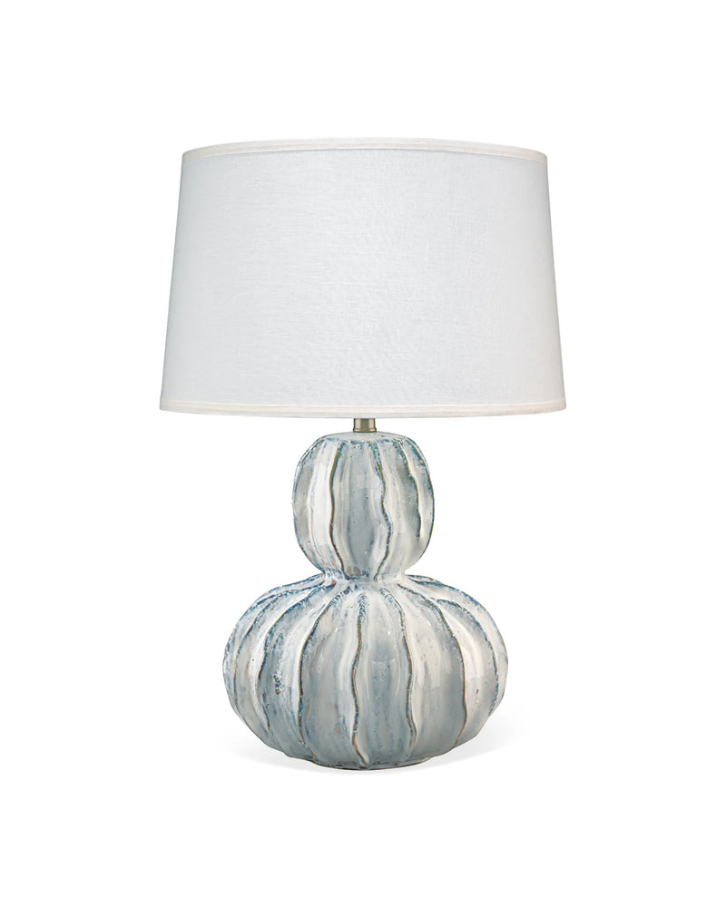 Oceane Gourde Table Lamp - White/Blue