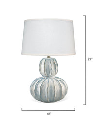 Oceane Gourde Table Lamp - White/Blue