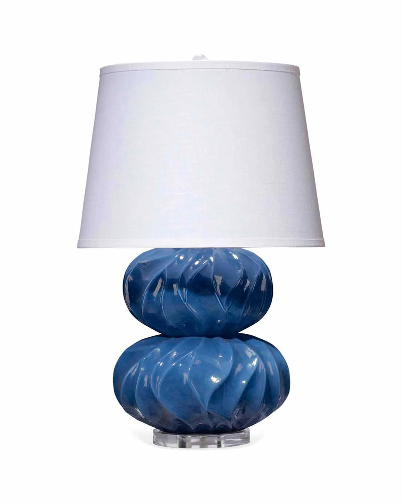 Pricilla Double Gourd Table Lamp - Navy