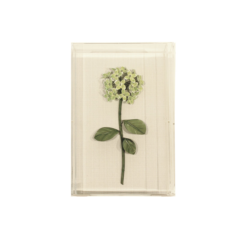 Handmade Metal Hydrangea Floral Study in Perspex