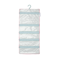 Hanging Bag Linen Aqua/ Pink