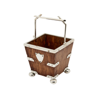 Antique Oak Basket Silver Plated c.1910