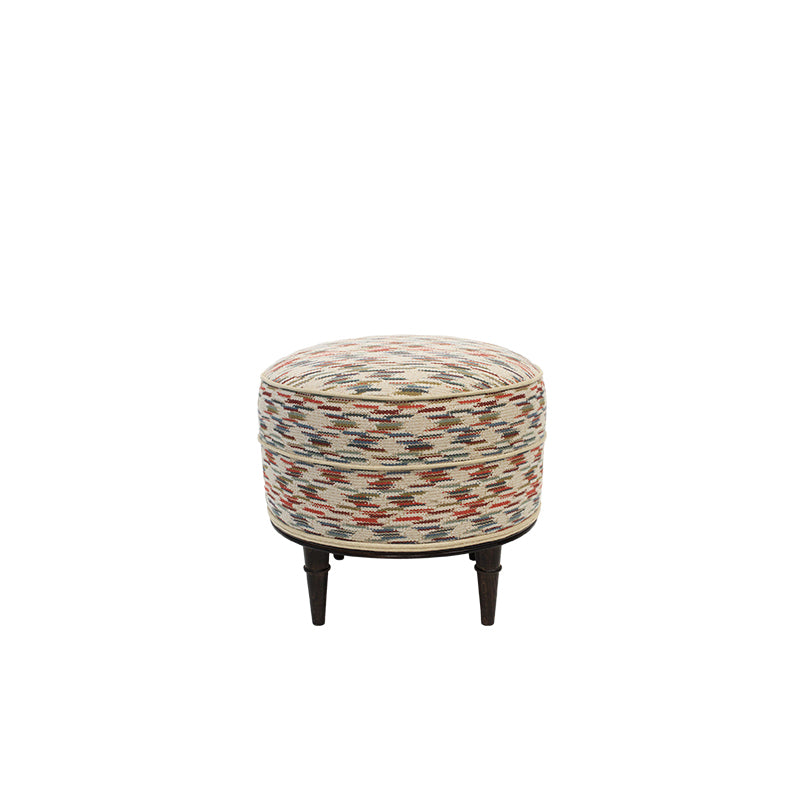 Alice Stool in Marden Red/Teal/Olive