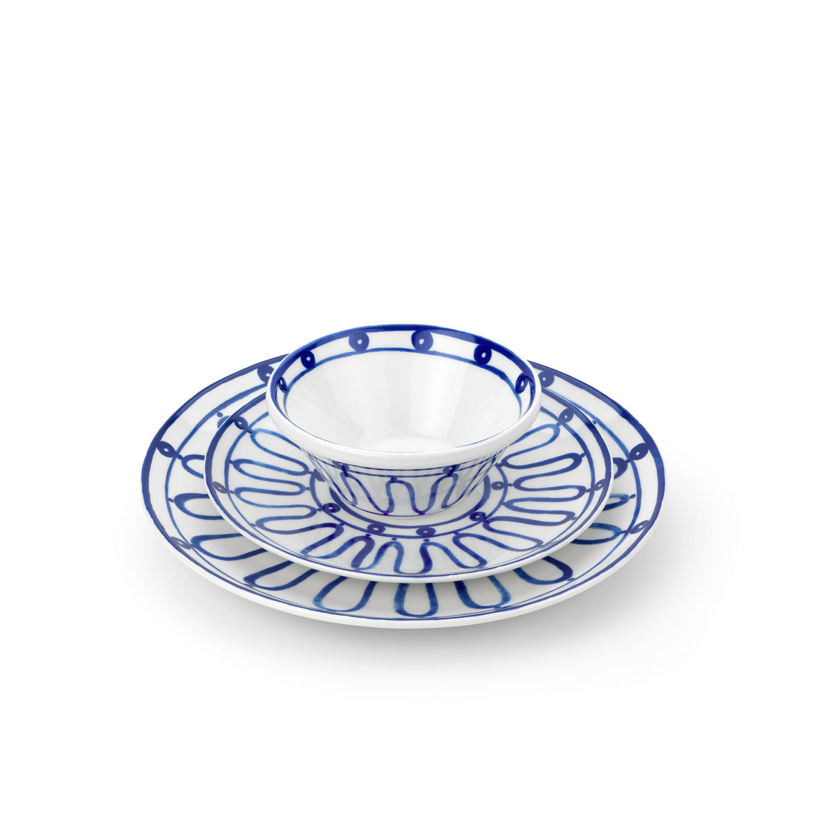 Kyma Bowl 16cm Spiral - Blue/White