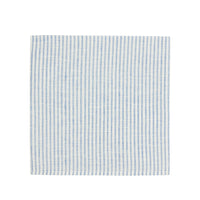 Nina Campbell Stripe Napkin Blue/White against a white background
