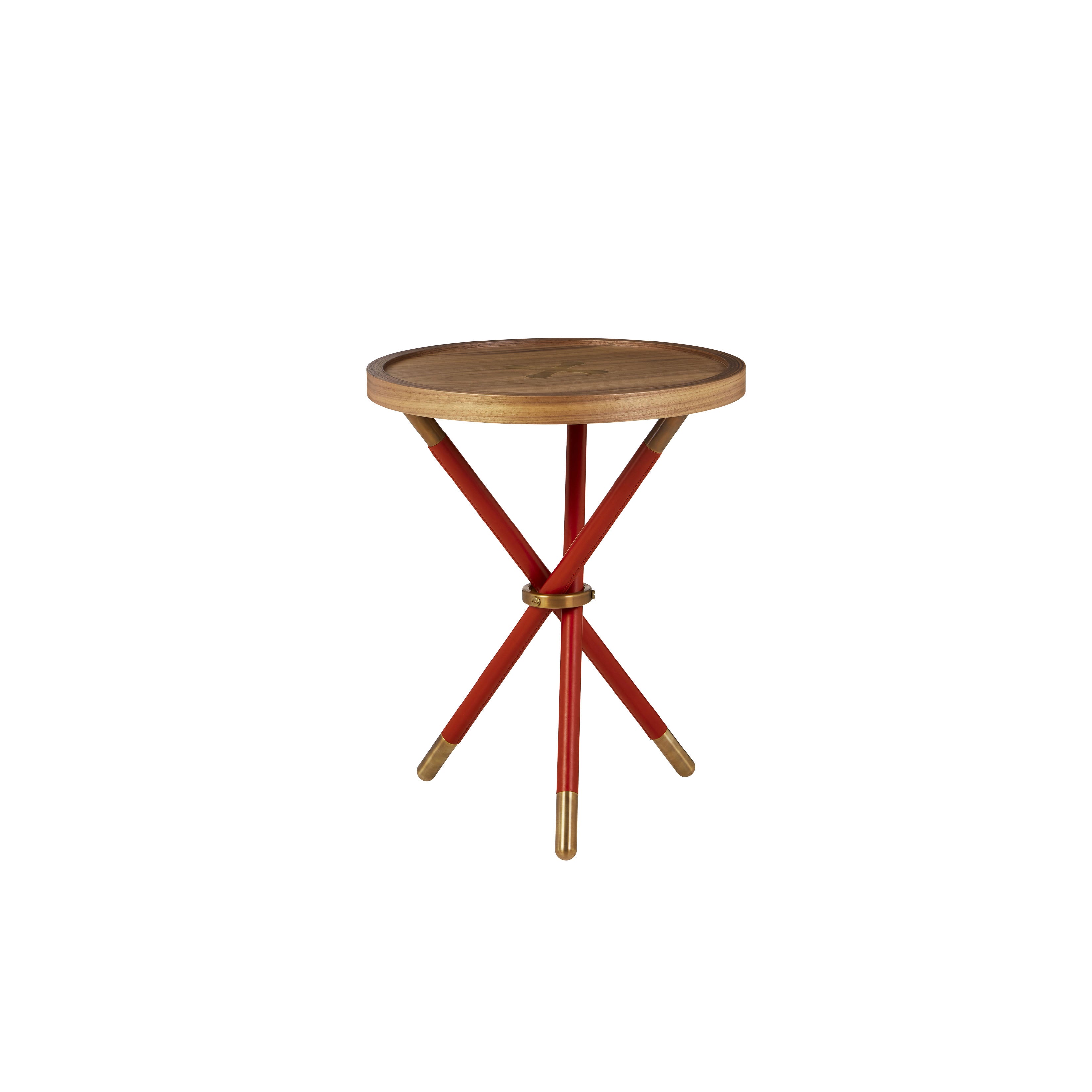 Nina Campbell Button Table - Lipstick Red