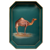 Nina Campbell Iron Tray Hexagon Camel against a white background
