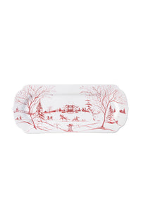 Country Estate Winter Frolic Tray Long Ruby