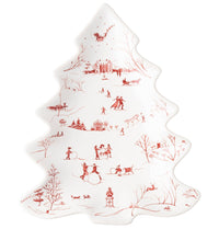 Country Estate Winter Frolic Small Tree Tray Ruby