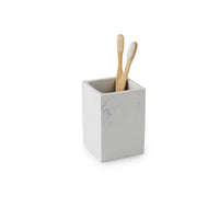 Parma Brush Holder White/Grey Swirl