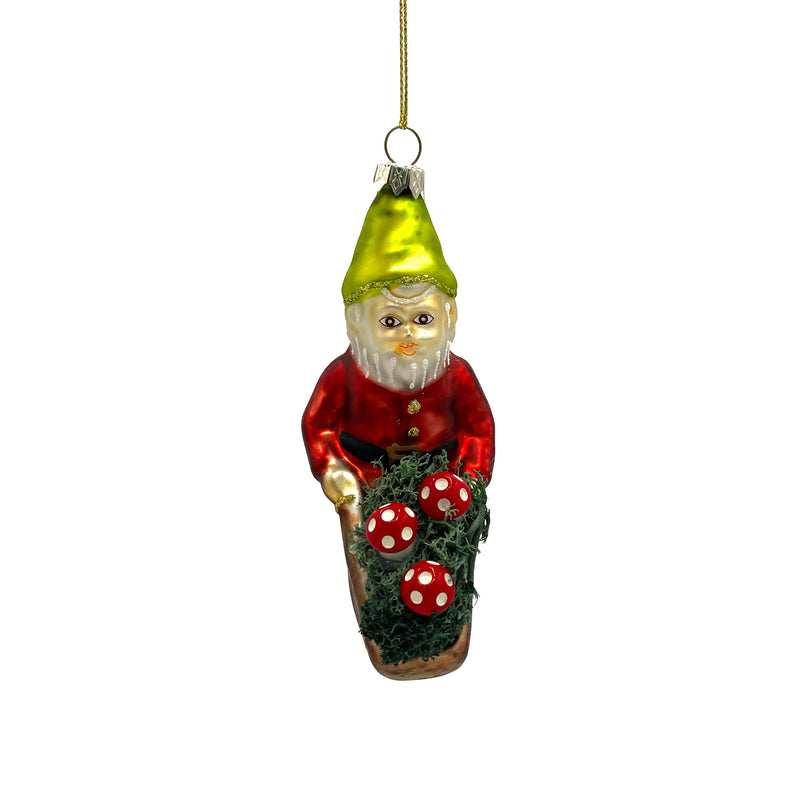 Bauble Gnome With Wheelbarrow