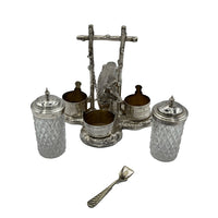 Antique Silver Cruet Set Cow Circa 1920