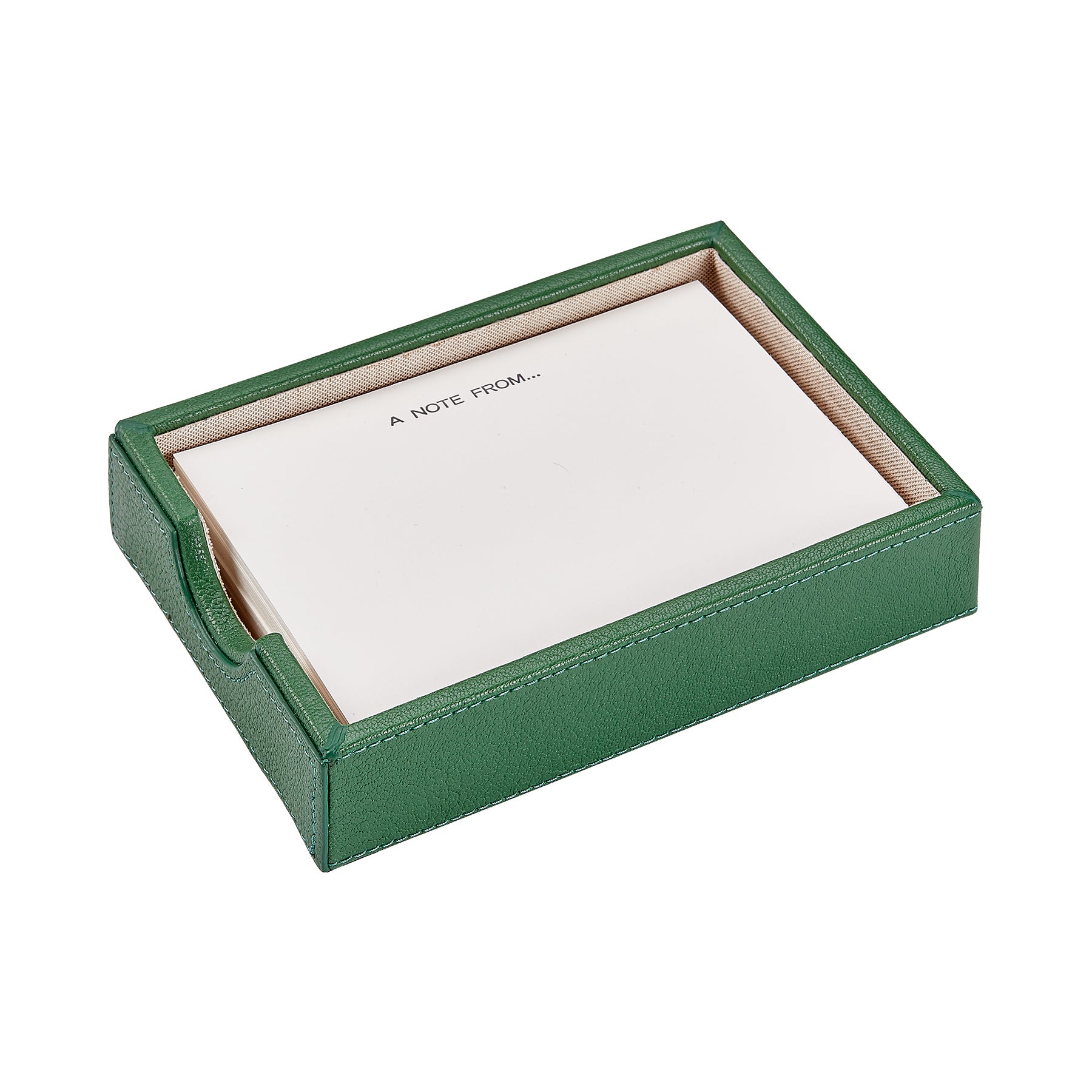 Memo Tray Kelly Green Leather