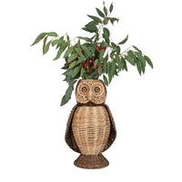 Devon Willow Wicker Owl Vase