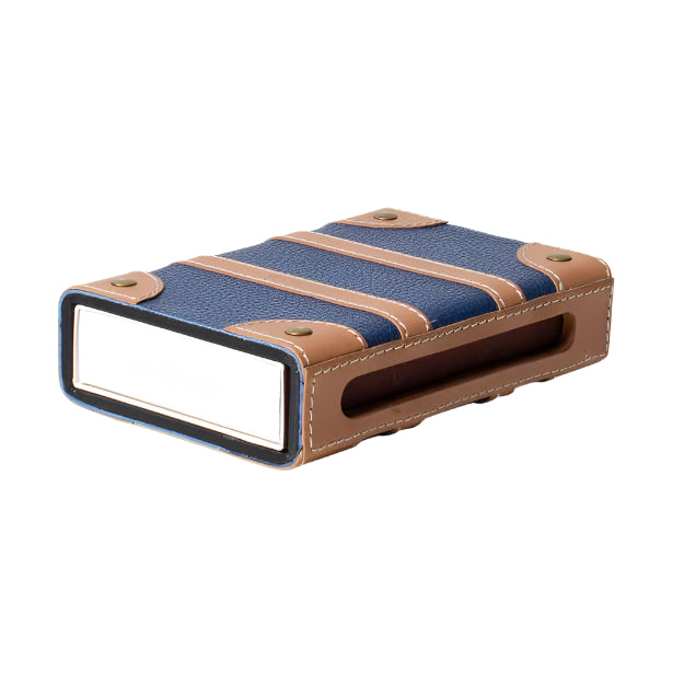 Dunlap Navy/Aged Camel Match Box Leather