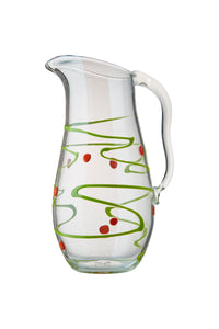 Nina Campbell Wackie Pitcher Lime Green/Orange against a white background