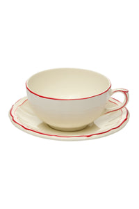 Breakfast Cup & Saucer Filet Rouge