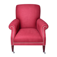 Elizabeth Barrett Browning Armchair in Colette Red