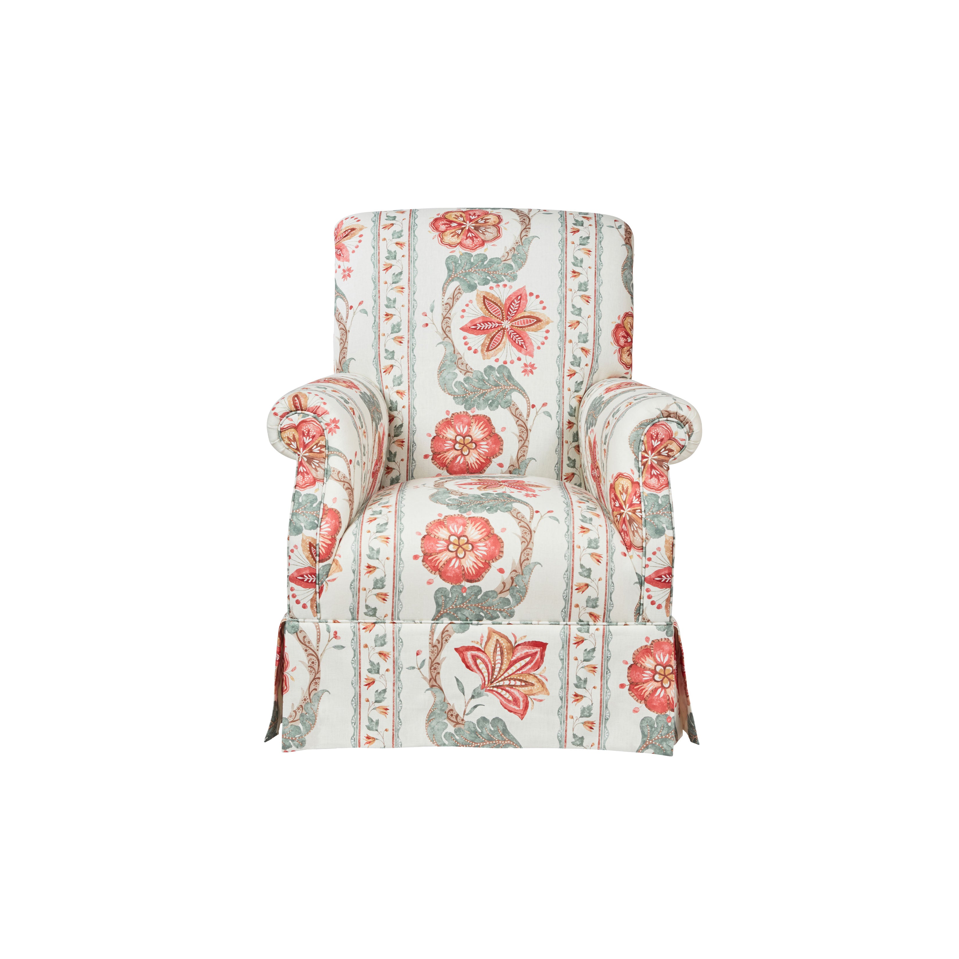 Nina Campbell Elizabeth Barrett Browning Armchair in Clermont with Valance
