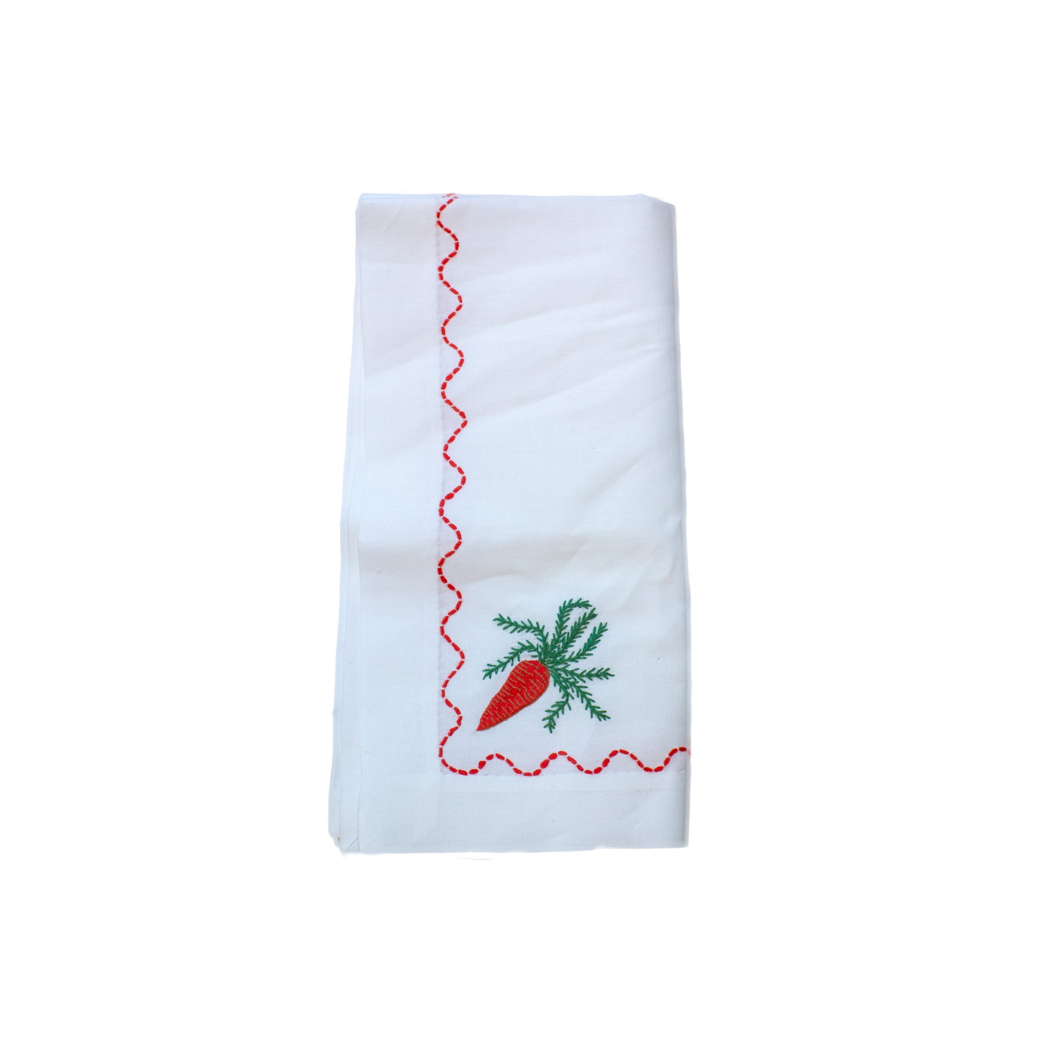 Napkin Hand Embroidered Carrot