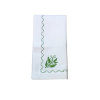 Napkin Hand Embroidered Peas