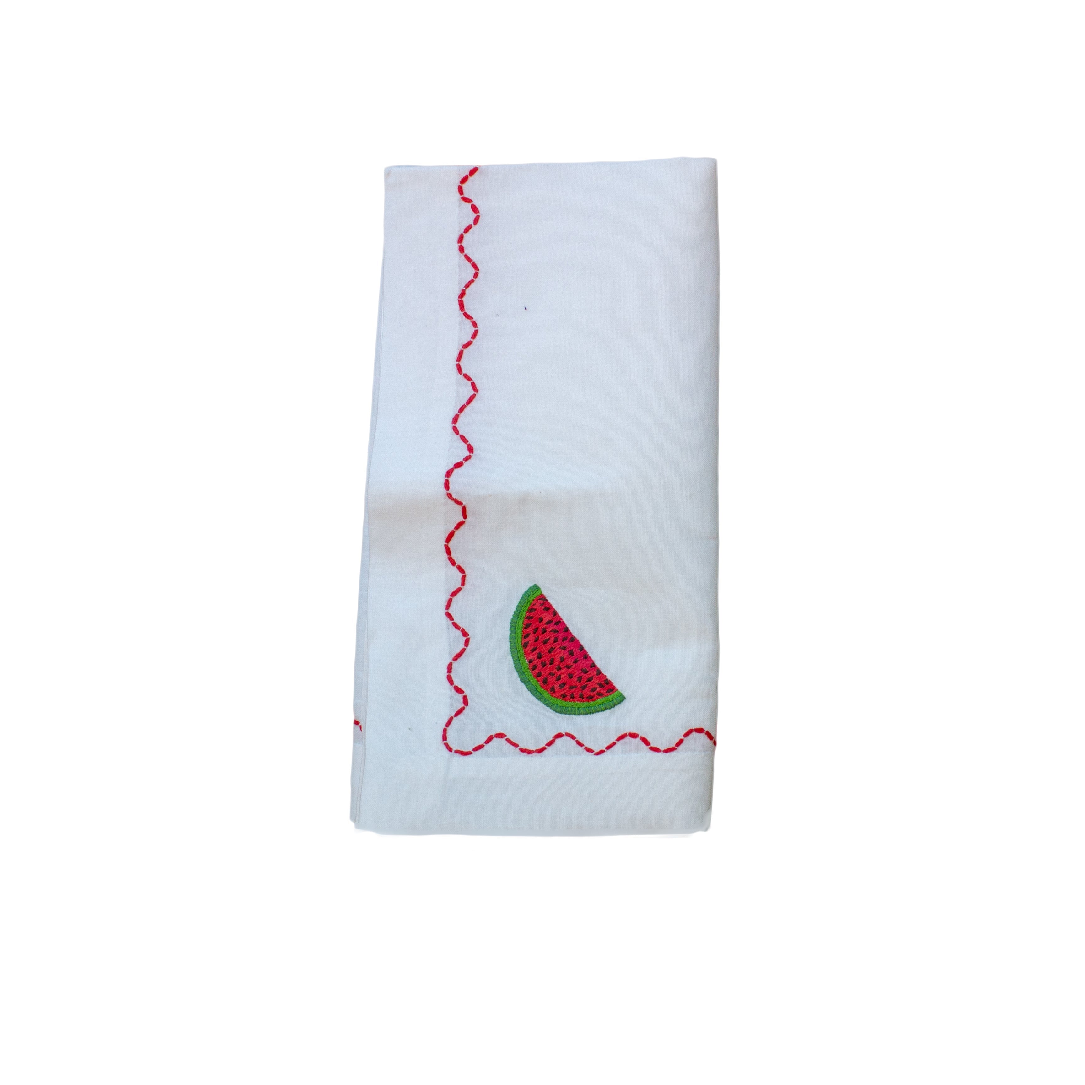 Napkin Hand Embroidered Watermelon