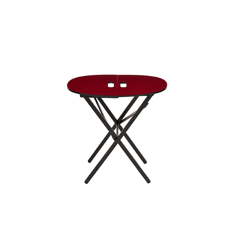 Folding Table Oval Red