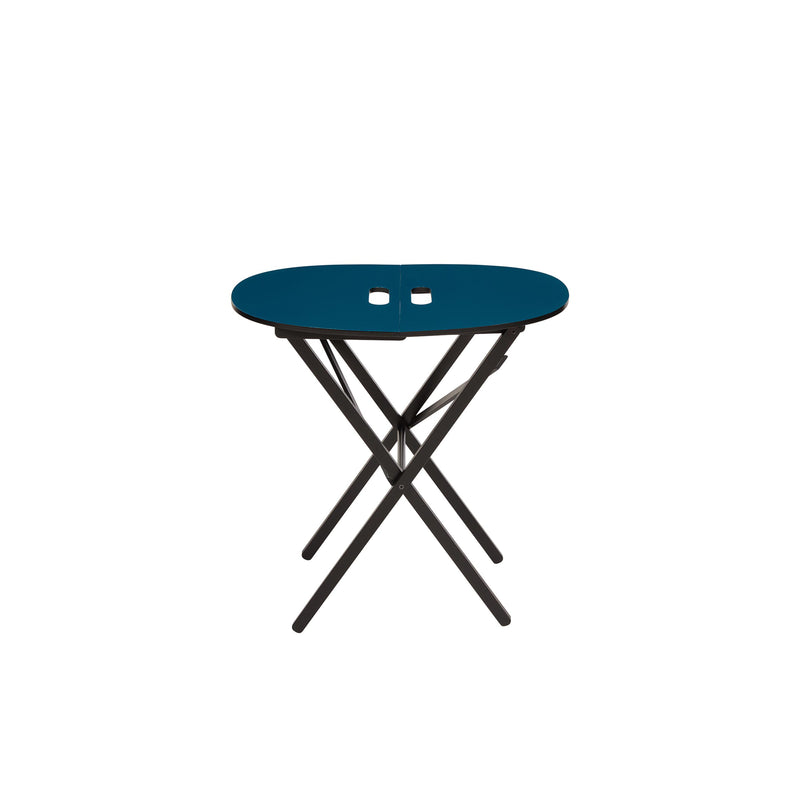 Nina Campbell Folding Table Oval in Blue