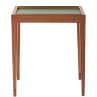 Nina Campbell Sidney End Table in Green Leather