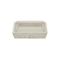 Nina Campbell Ghent Whitewashed Woven Soap Dish