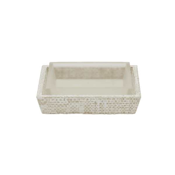 Nina Campbell Ghent Whitewashed Woven Soap Dish