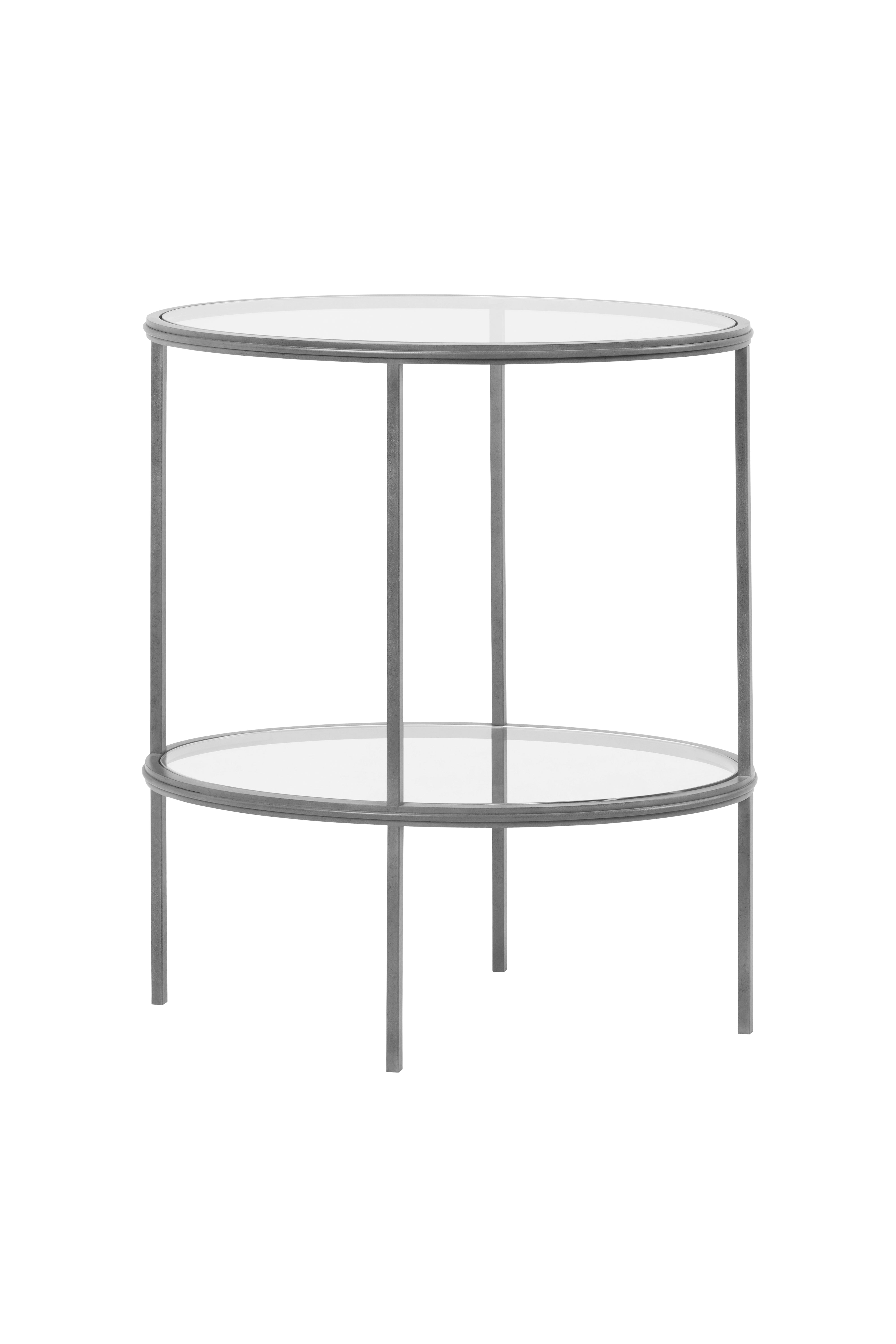 Grace End Table in Silver Gilt