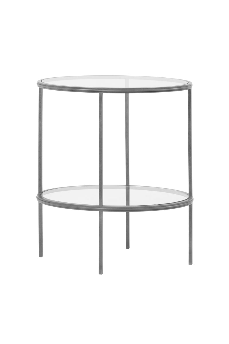 Grace End Table in Silver Gilt