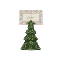 Green Christmas Tree Place Holder Set of 4