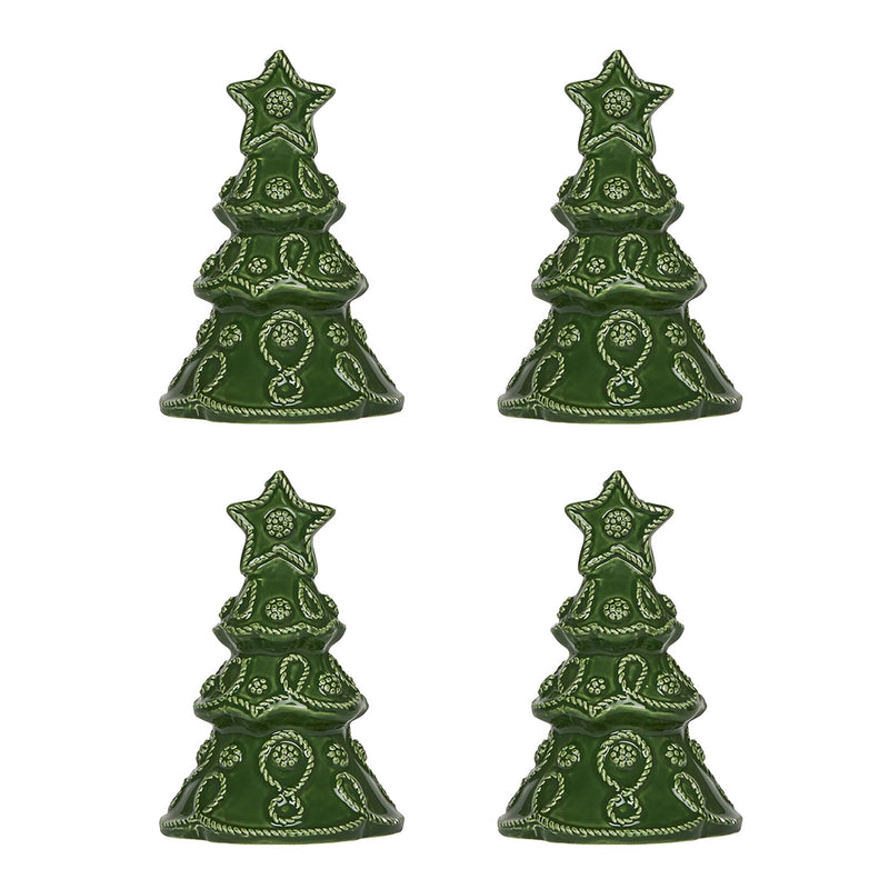 Green Christmas Tree Place Holder Set of 4