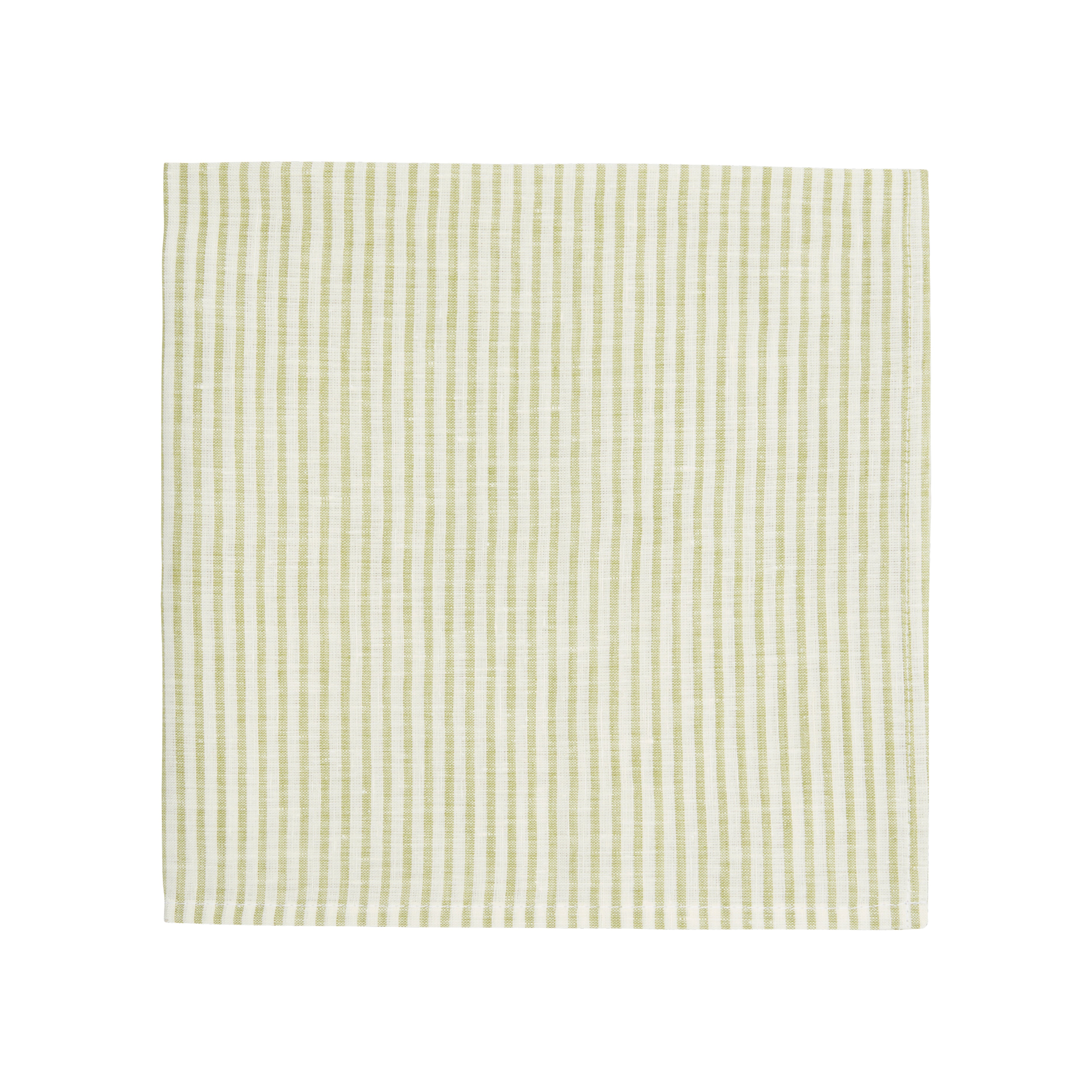 Napkin Stripe 54cm x 54cm - Green and White