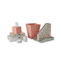 Nina Campbell Tissue Box - Aster Coral