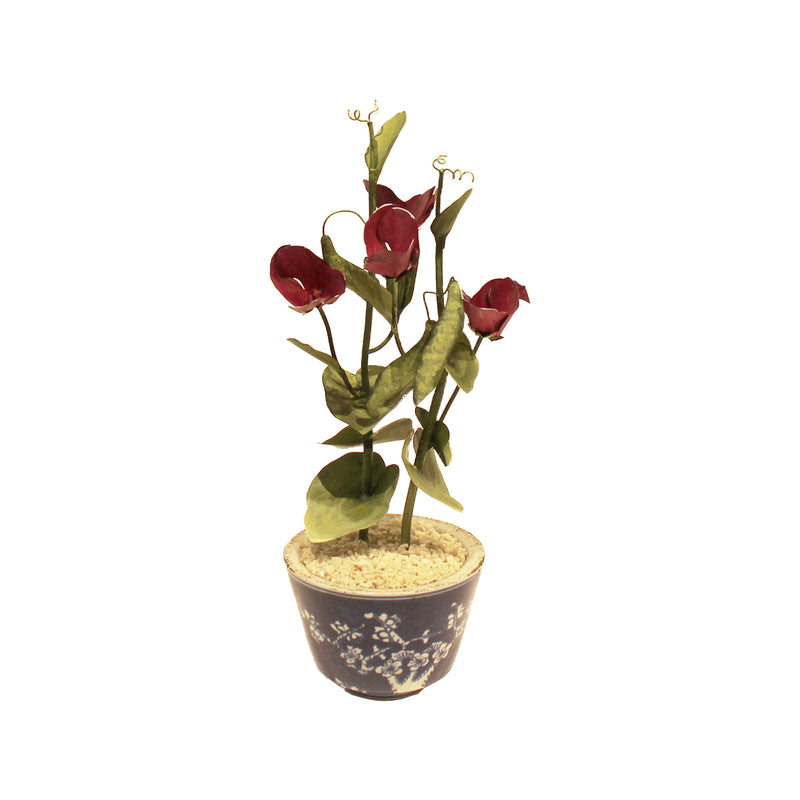 Handmade Metal Sweet Pea Potted Flower