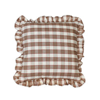 Cushion Honfleur Check Nutmeg