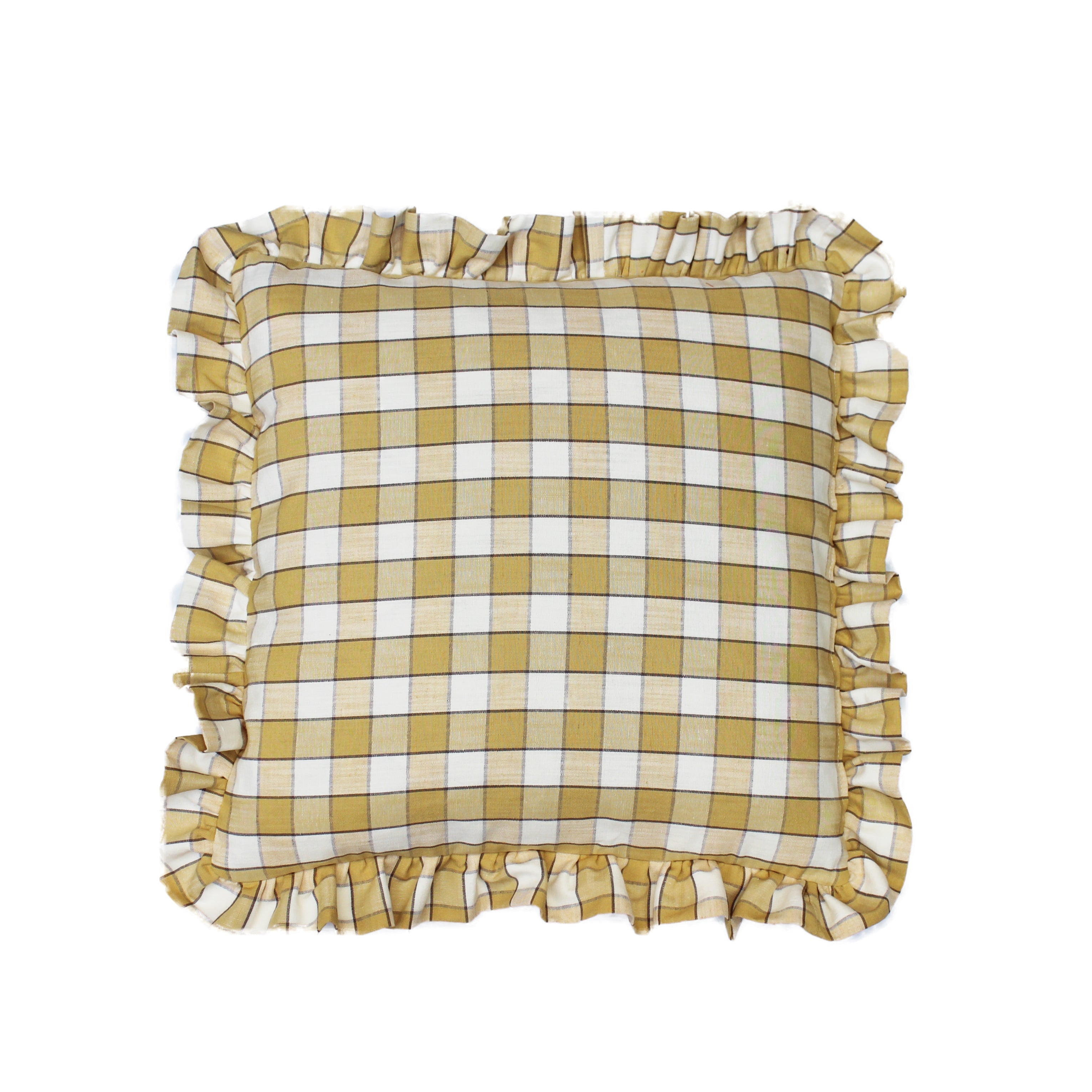 Cushion Honfleur Check Yellow