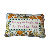 Therapy Needlepoint Cushion