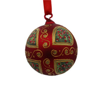 Bauble Basket Santa Red