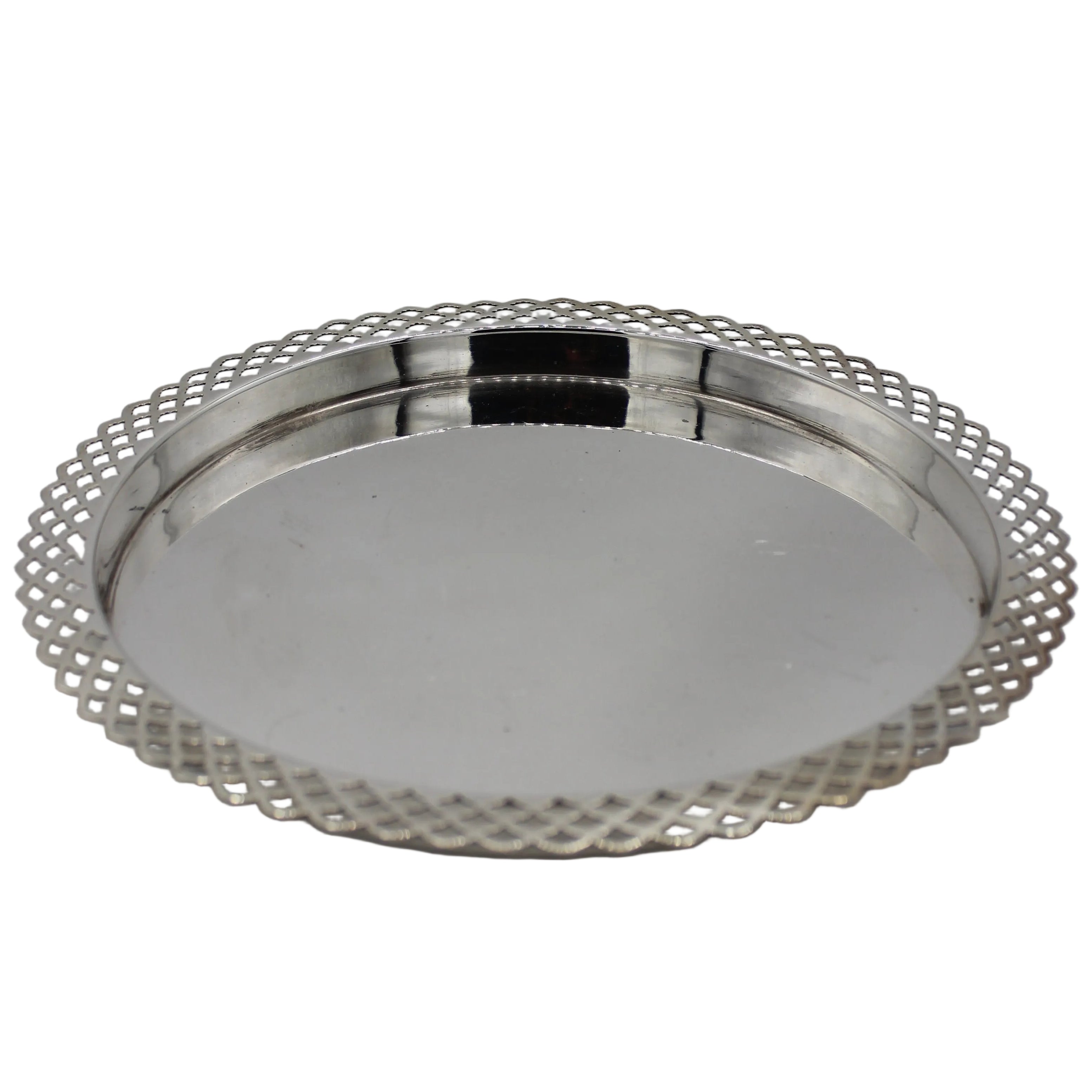 A Silver Plated Circular Tray, c. 1940