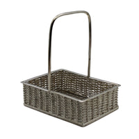 A Silver Plated Basketweave Basket Small, c. 1900