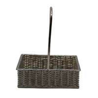 A Silver Plated Basketweave Basket Small, c. 1900