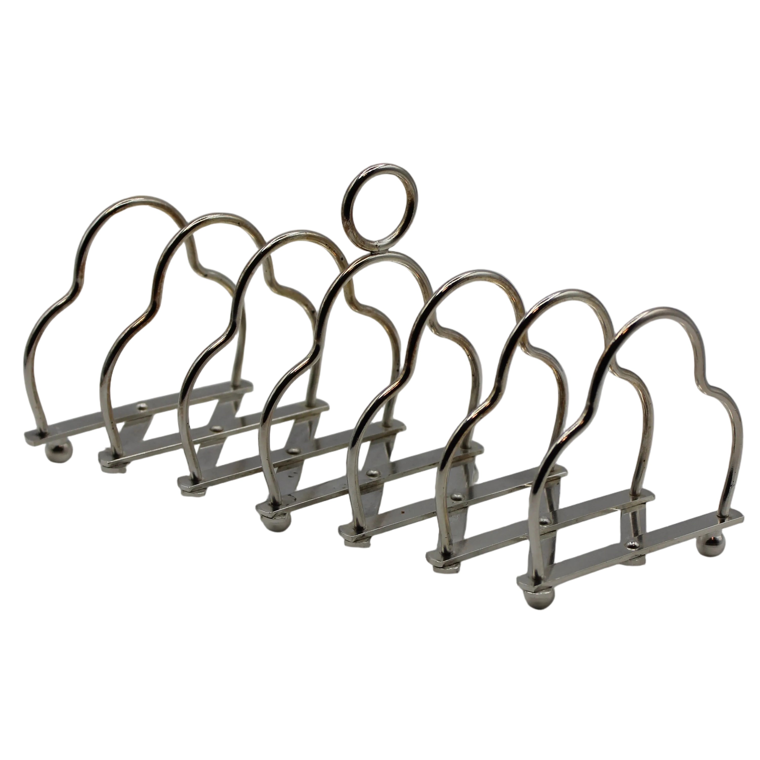 A Silver Plated Expanding Toast Rack